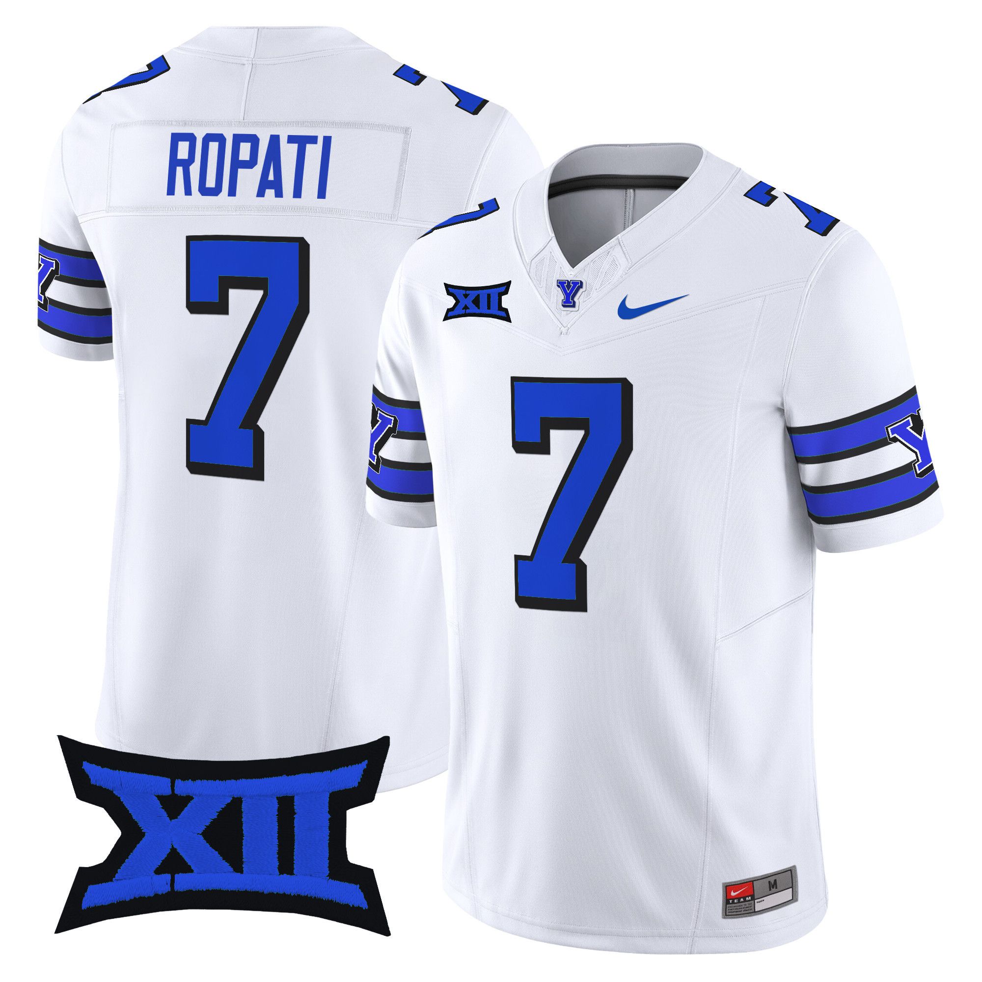 Men BYU Cougars #7 Ropati White Nike 2024 Vapor Limited NCAA Jersey style 1->more ncaa teams->NCAA Jersey